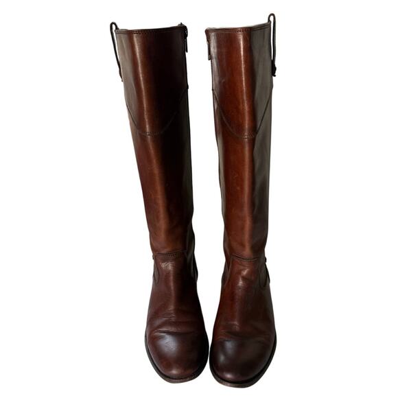 Frye Melissa Leather Zip Up Riding Boots 8 1/2B - Picture 1 of 8